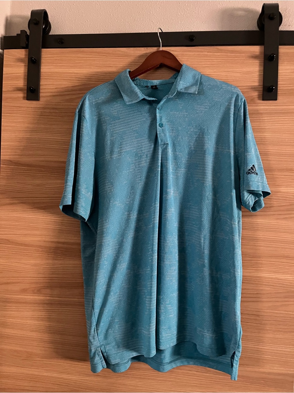 adidas Men's Light Teal Polo Shirt